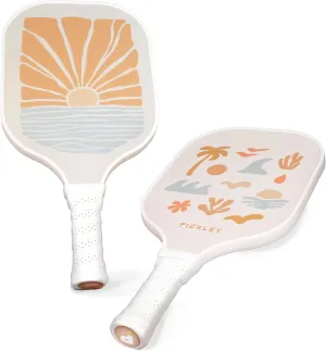 Pickleball Single Paddles - Fiberglass Surface, Honeycomb Core - Cool & Unique Designs - Sweatproof Foam Comfort Grip - Neoprene Cover - Gifts for Pickleball Lovers