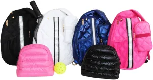 Pickleball Sling Bag for Women | Holds 2 Pickleball Paddles | Pickleball Paddle Cover   Zip Pockets | Cute Pickleball Bag   Women's Crossbody Handbag Style