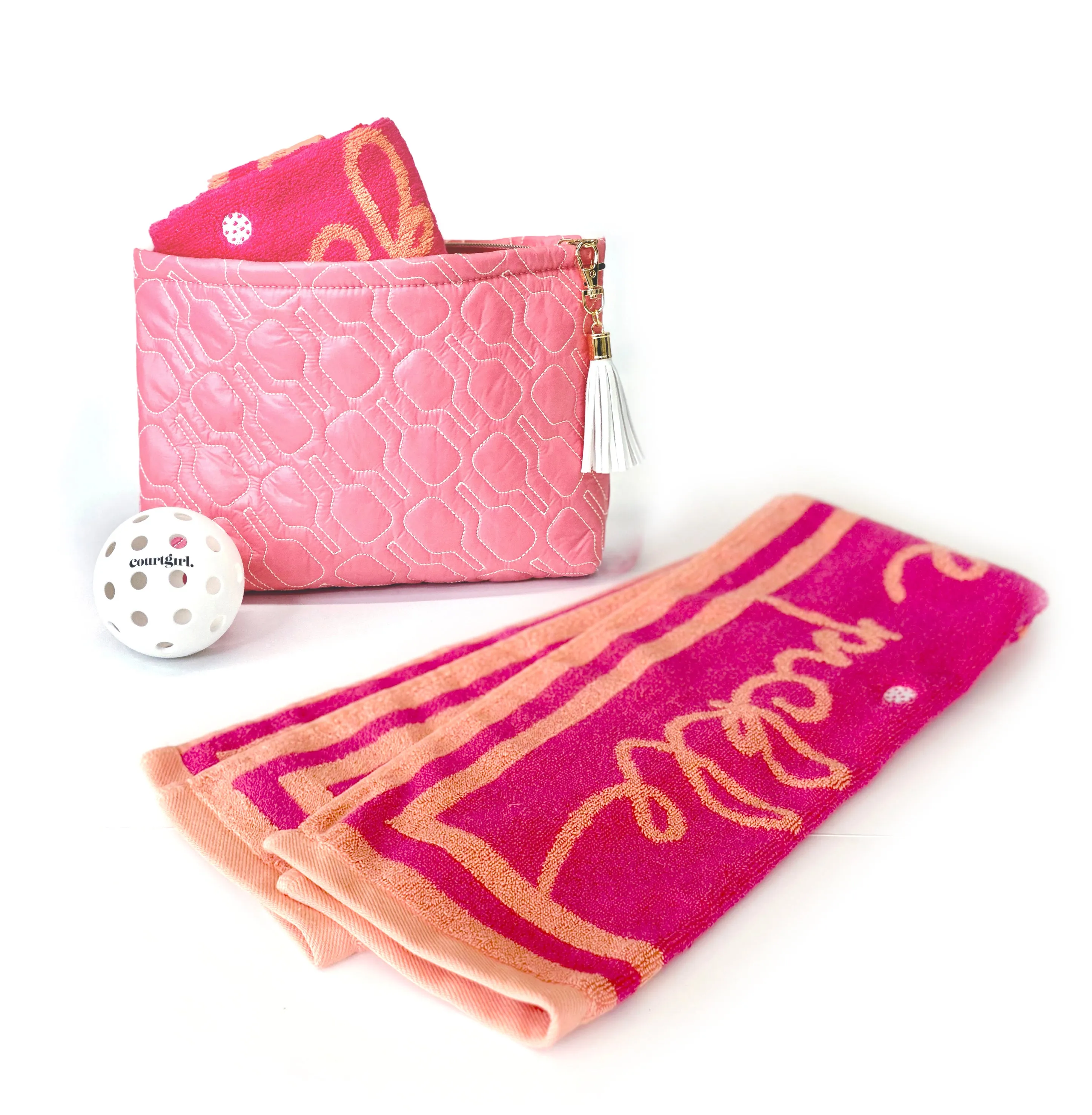 Pickled Pink Travel Pouch & Towel Set