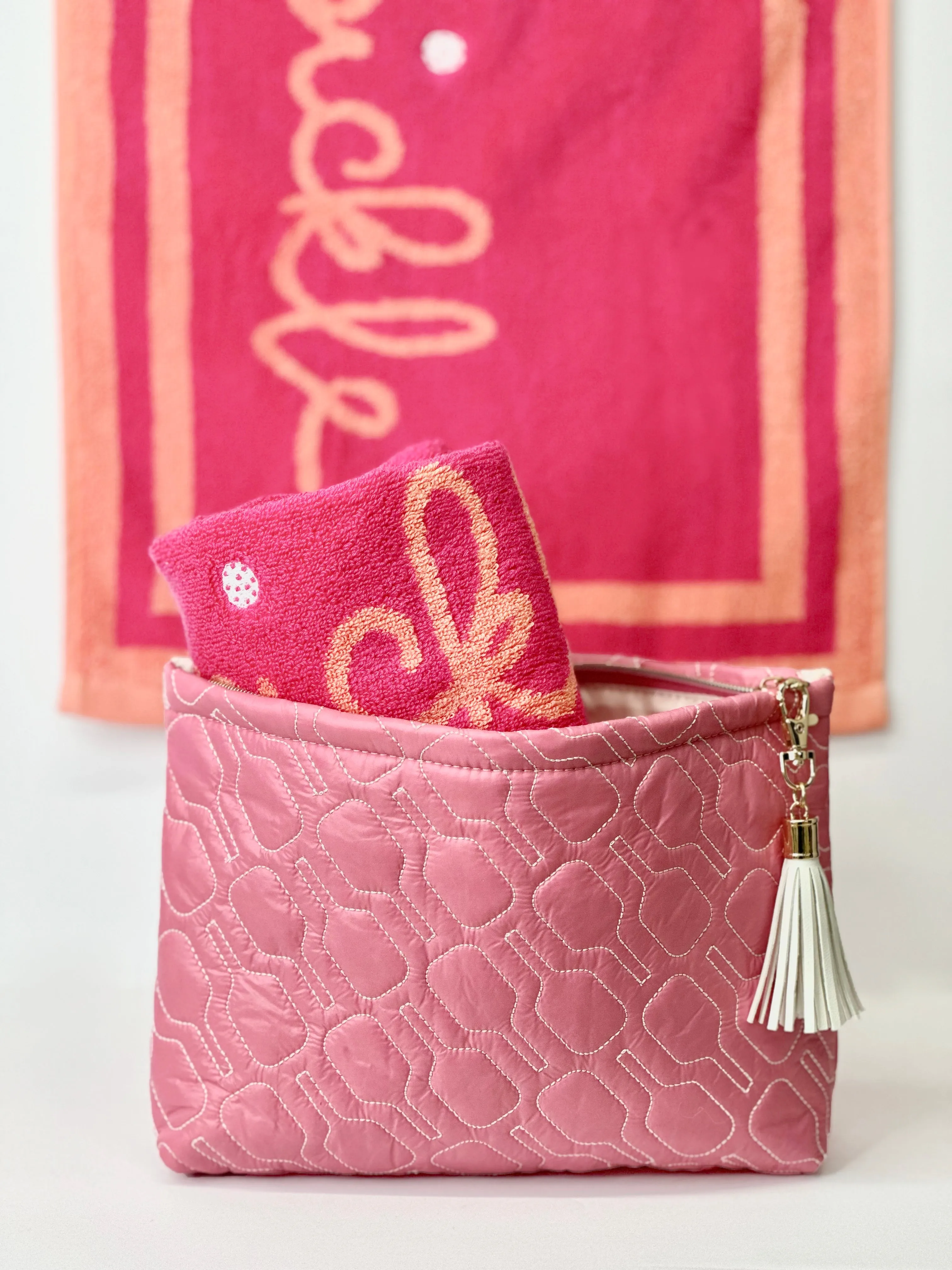 Pickled Pink Travel Pouch & Towel Set