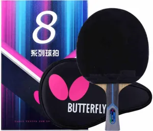 Ping Pong Paddle by Butterfly | 802 Ping Pong Paddle Set | Butterfly Ping Pong Paddle Case | Arylate Carbon Table Tennis Racket with Table Tennis Racket Case | Professional Table Tennis Racket Set