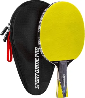 Ping Pong Paddle with Killer Spin   Case for Free - Professional Table Tennis Racket for Beginner and Advanced Players - Improve Your Ping Pong Skills with JT Ping Pong Paddle Set