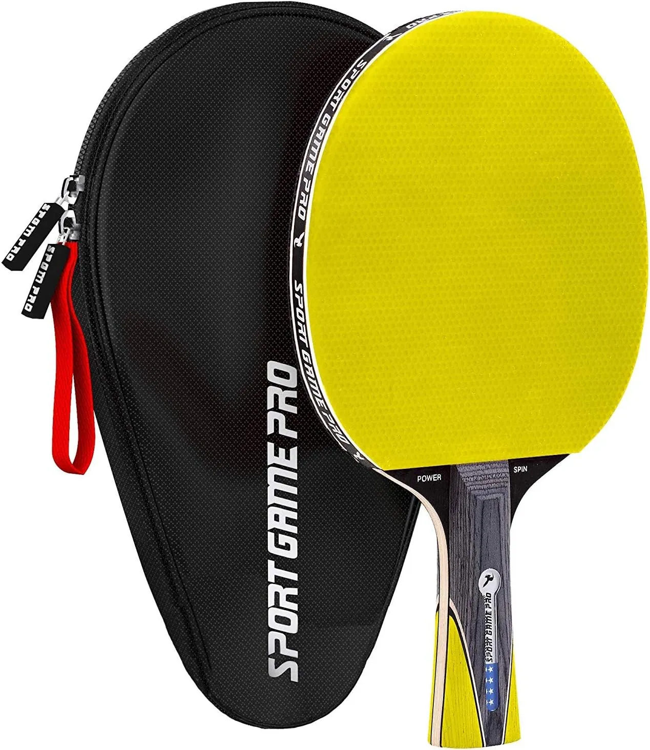 Ping Pong Paddle with Killer Spin   Case for Free - Professional Table Tennis Racket for Beginner and Advanced Players - Improve Your Ping Pong Skills with JT Ping Pong Paddle Set