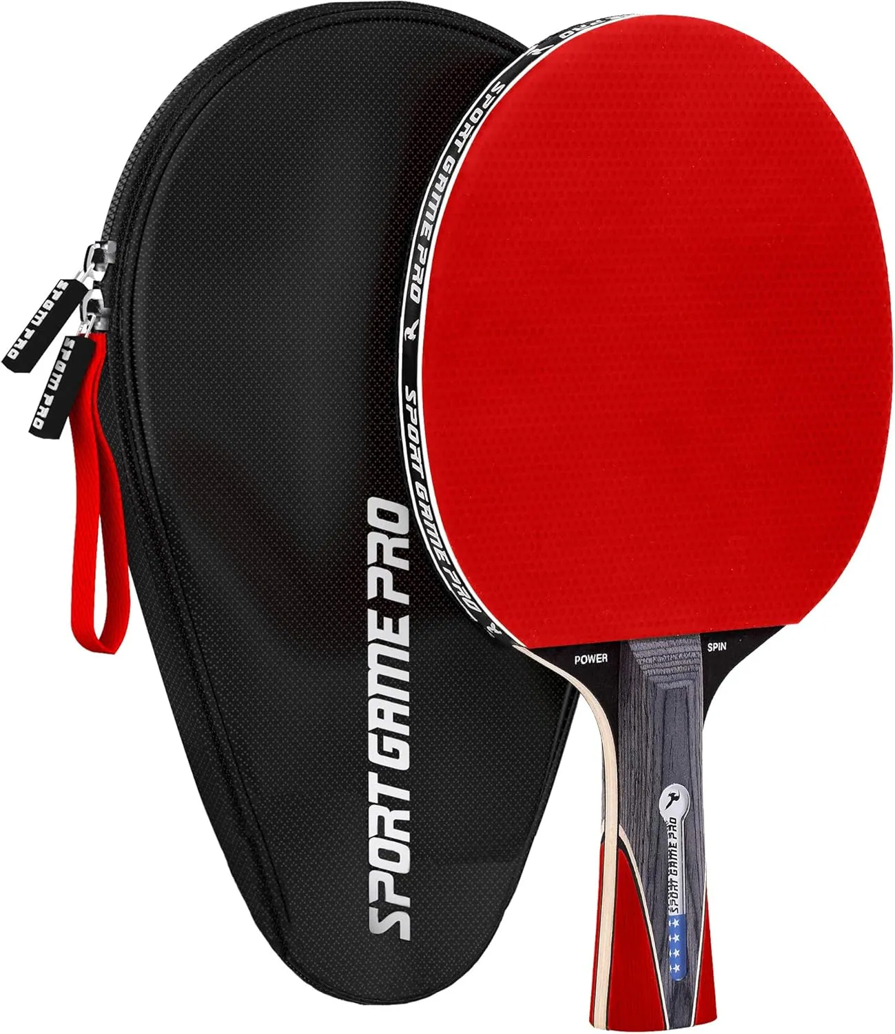 Ping Pong Paddle with Killer Spin   Case for Free - Professional Table Tennis Racket for Beginner and Advanced Players - Improve Your Ping Pong Skills with JT Ping Pong Paddle Set