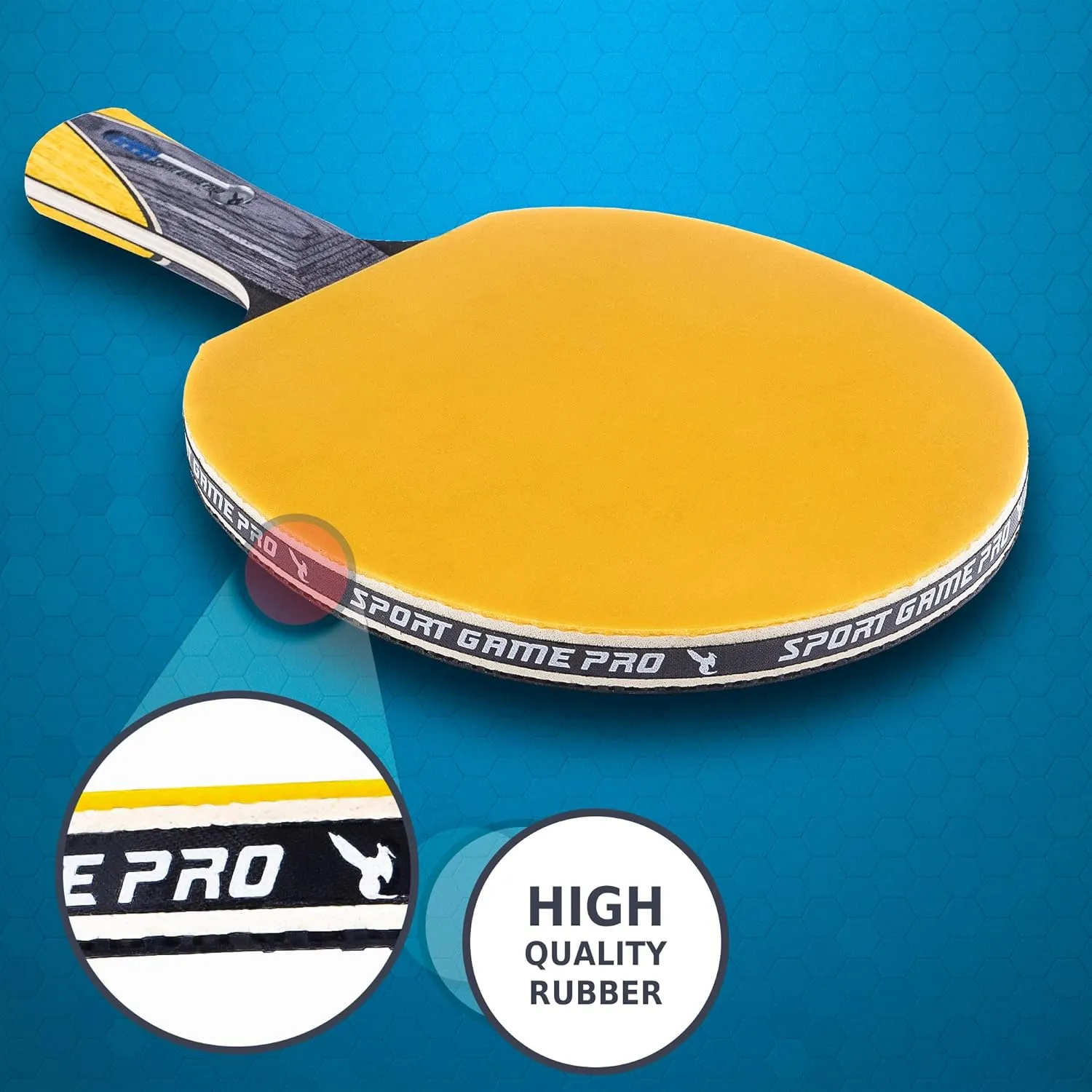 Ping Pong Paddle with Killer Spin   Case for Free - Professional Table Tennis Racket for Beginner and Advanced Players - Improve Your Ping Pong Skills with JT Ping Pong Paddle Set