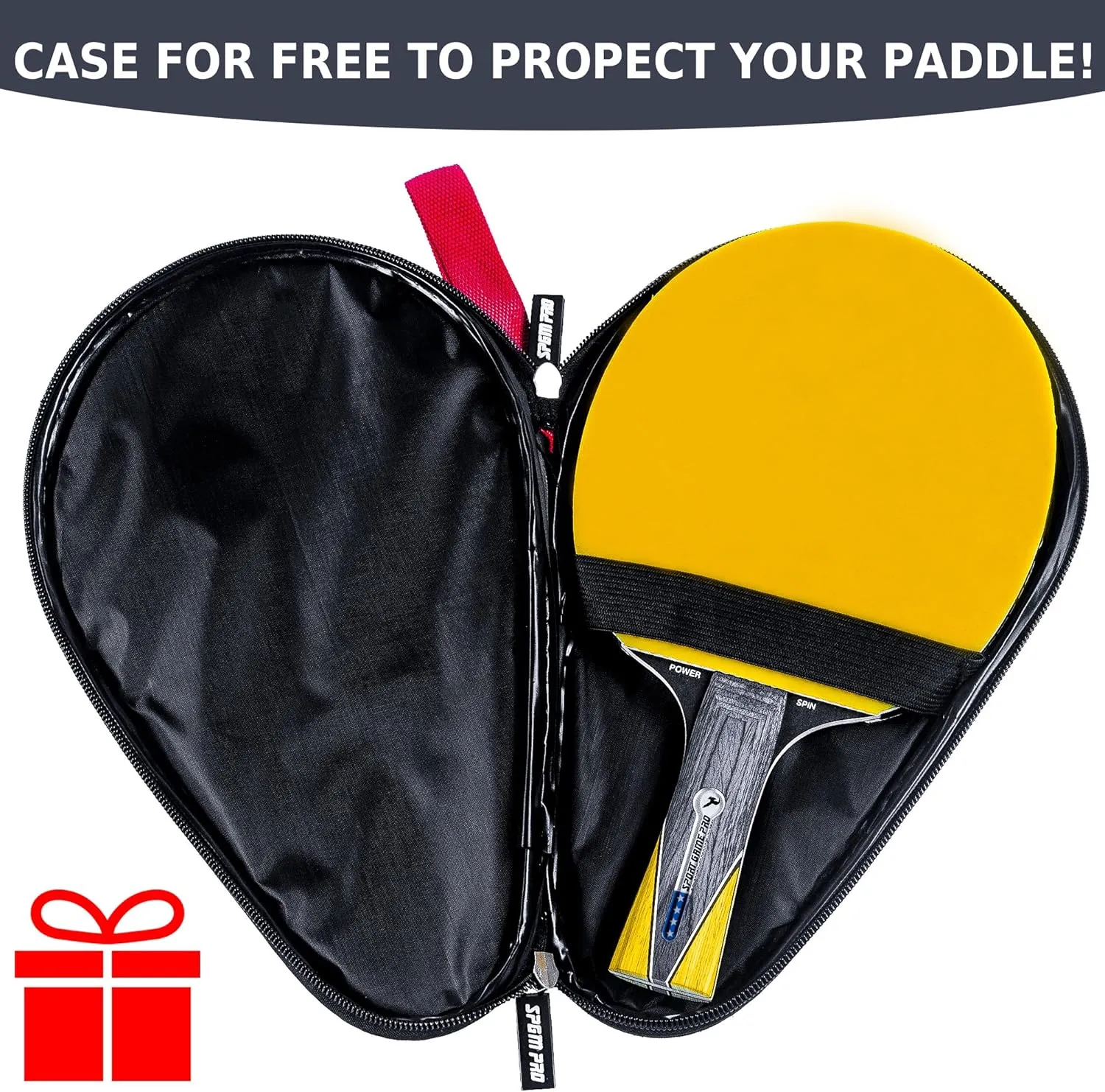 Ping Pong Paddle with Killer Spin   Case for Free - Professional Table Tennis Racket for Beginner and Advanced Players - Improve Your Ping Pong Skills with JT Ping Pong Paddle Set