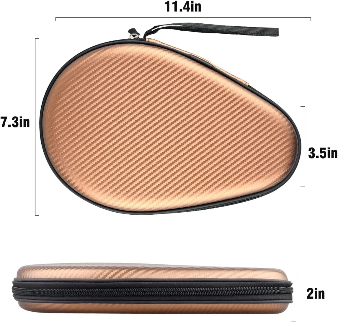 Ping Pong Paddles Case Hard Shell Ping Pong Portable Storage Bag Can Hold Protect 2 Racket Table Tennis Racket Cover for Ping Pong Balls Lovers Drop-resistant and Durable Gifts