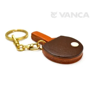 Ping-pong/Table tennis paddle Leather Keychain(L)