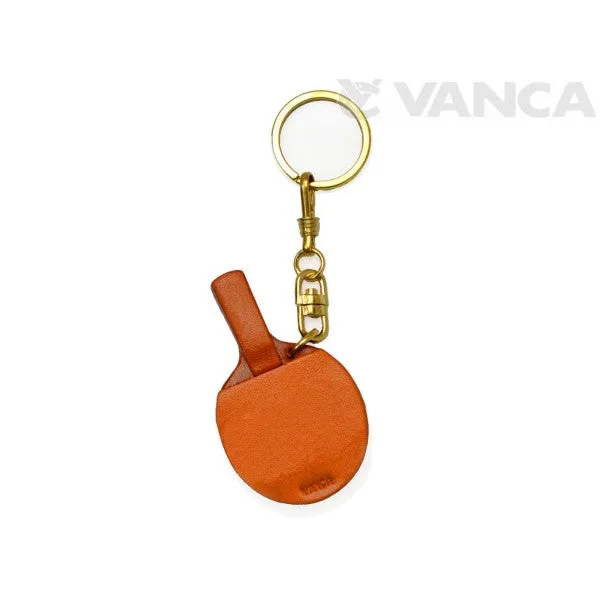 Ping-pong/Table tennis paddle Leather Keychain(L)