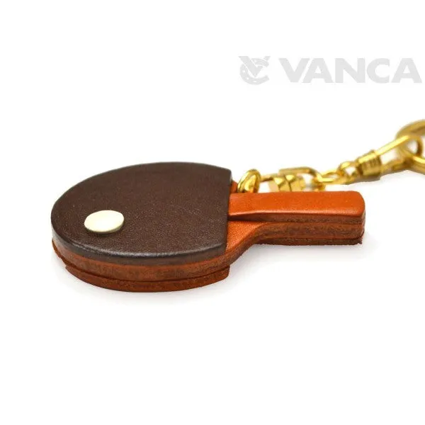 Ping-pong/Table tennis paddle Leather Keychain(L)