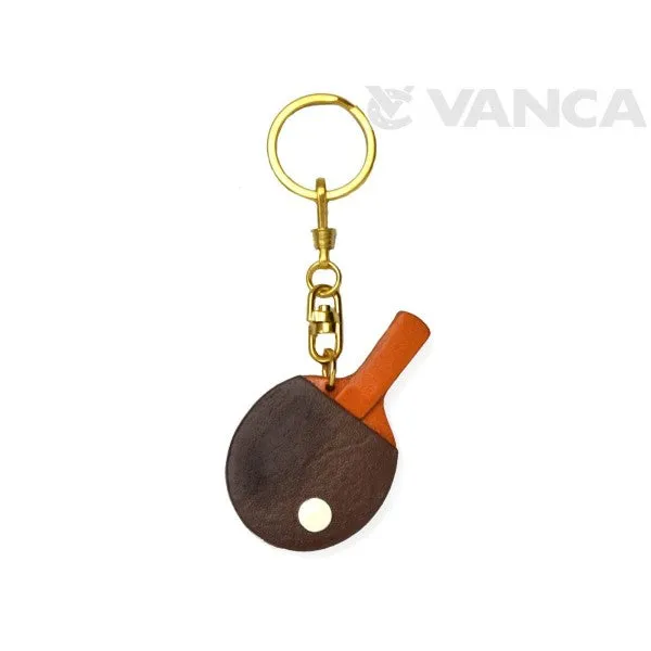 Ping-pong/Table tennis paddle Leather Keychain(L)