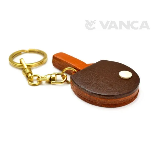 Ping-pong/Table tennis paddle Leather Keychain(L)