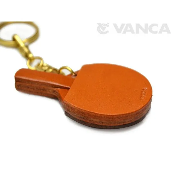 Ping-pong/Table tennis paddle Leather Keychain(L)