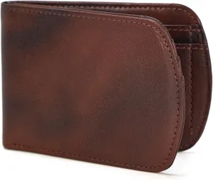 Polare Slim Curve Front Pocket RFID Blocking Italian Real Leather Bifold Wallet for Men