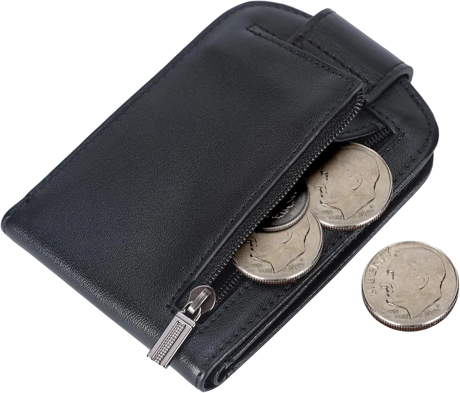 Polare Slim Curve Front Pocket RFID Blocking Italian Real Leather Bifold Wallet for Men