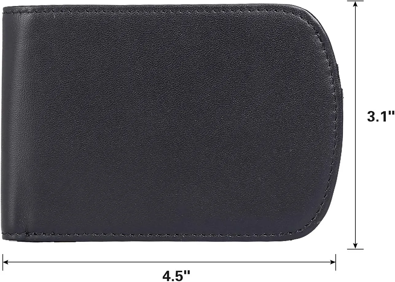 Polare Slim Curve Front Pocket RFID Blocking Italian Real Leather Bifold Wallet for Men