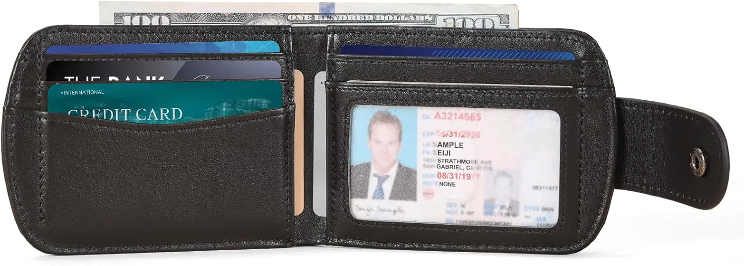 Polare Slim Curve Front Pocket RFID Blocking Italian Real Leather Bifold Wallet for Men
