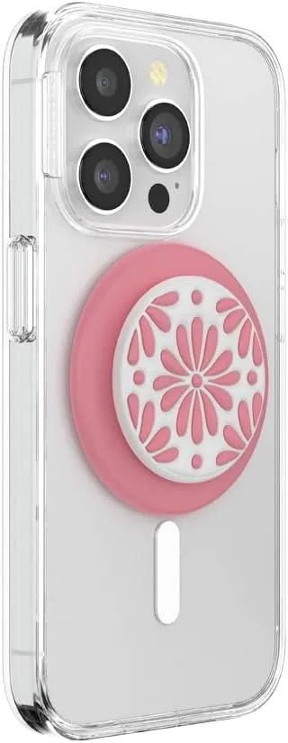 PopSockets Round Phone Grip Compatible with MagSafe, Adapter Ring Included, Phone Holder, Wireless Charging Compatible - Glazed Putty