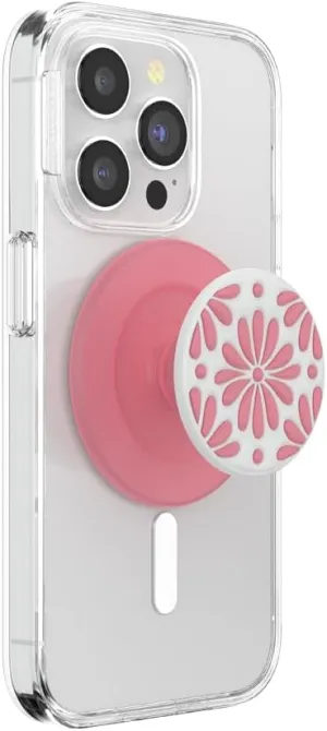 PopSockets Round Phone Grip Compatible with MagSafe, Adapter Ring Included, Phone Holder, Wireless Charging Compatible - Glazed Putty