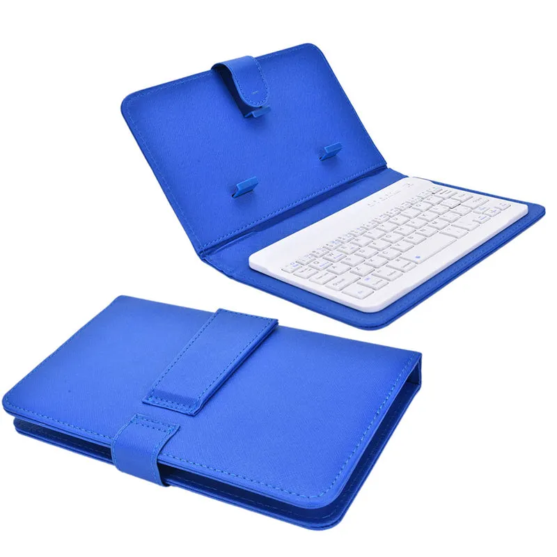 Portable PU Leather Wireless Keyboard Case for iPhone Protective Mobile Phone with Bluetooth Keyboard for iPhone 6 7 Smartphone purple