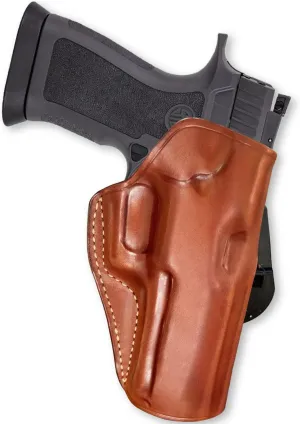 Premium Leather OWB Paddle Holster Open Top Fits Sigg P320 XFive Full Size 9mm 5''BBL, Right Hand Draw, Brown Color #1393#