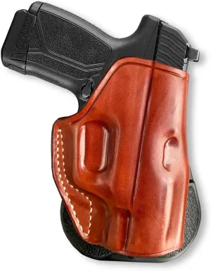 Premium Leather OWB Paddle Holster with Open Top Fits, Rugerr MAX-9 9mm 3.20" Barrel, Right Hand Draw, Brown Color #1595#