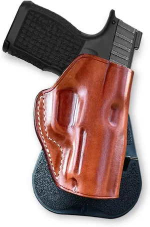 Premium Leather OWB Paddle Holster with Open Top Fits, Sigg P365 XL with Out Rail 9mm 3.7'' BBL, Right Hand Draw, Brown Color #1518#