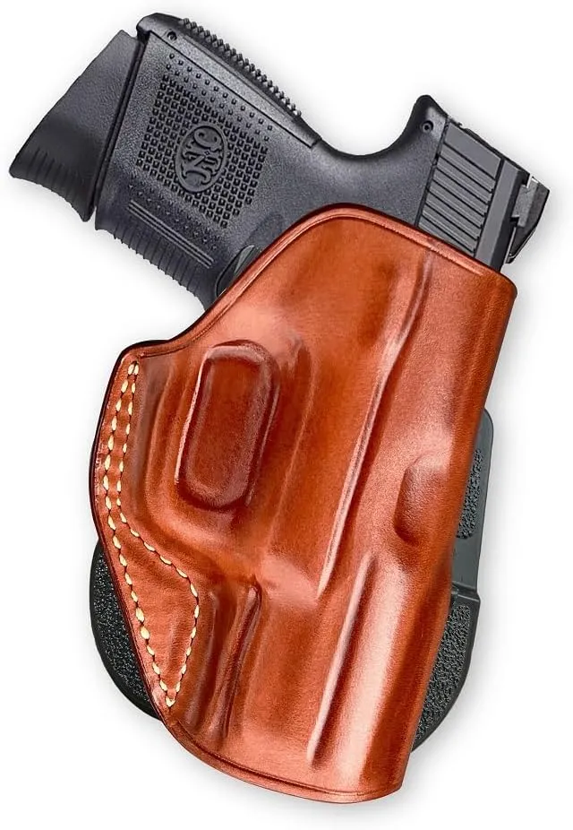 Premium Leather OWB Paddle Holster with Open Top Fits, Sigg P365XL w/Tar Tactical Development Rail, Right Hand Draw, Brown Color #1551#