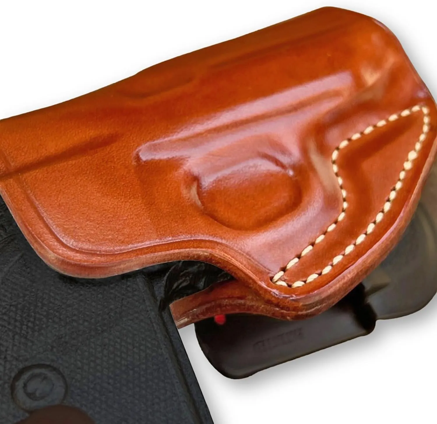 Premium Leather OWB Paddle Holster with Open Top Fits, Walther PPK/S 22LR/ 380 Caliber 3.3'' inch Barrel,Right Hand Draw, Brown Color #1170#