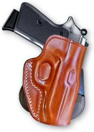 Premium Leather OWB Paddle Holster with Open Top Fits, Walther PPK/S 22LR/ 380 Caliber 3.3'' inch Barrel,Right Hand Draw, Brown Color #1170#