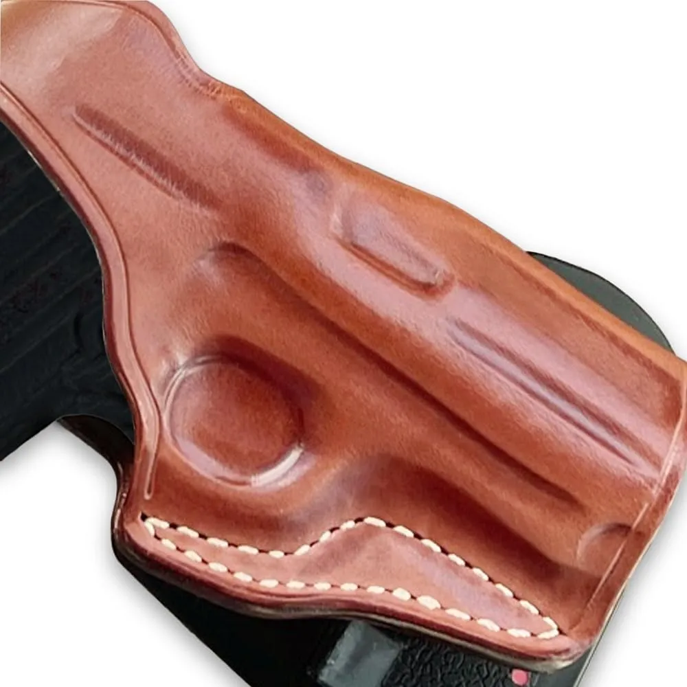 Premium Leather OWB Paddle Holster with Thumb Break Fits, Sig P238 (Please Choose Your Hand Draw) Brown Color