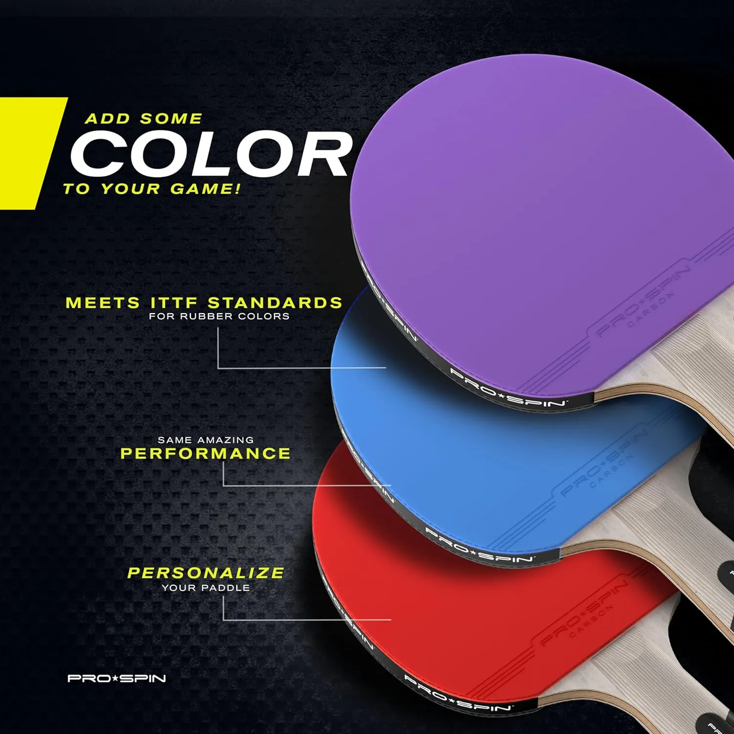 PRO SPIN Ping Pong Paddles - Professional Level Table Tennis Rackets with Carbon Fiber for Superior Control | 7-Ply Blade, Premium Rubber, 2.0mm Sponge | Includes Protector Case