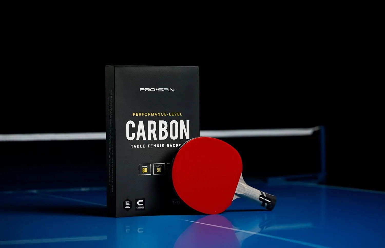 PRO SPIN Ping Pong Paddles - Professional Level Table Tennis Rackets with Carbon Fiber for Superior Control | 7-Ply Blade, Premium Rubber, 2.0mm Sponge | Includes Protector Case