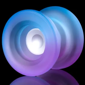 Professional Finger Spin Tricks Yoyo - MAGICYOYO H01 Unresponsive Yoyo - Dual Purpose Yoyo with Responsive Yoyo Bearing Kit, Yoyo Storage Bag,12 Yoyo Strings (Blue Purple)