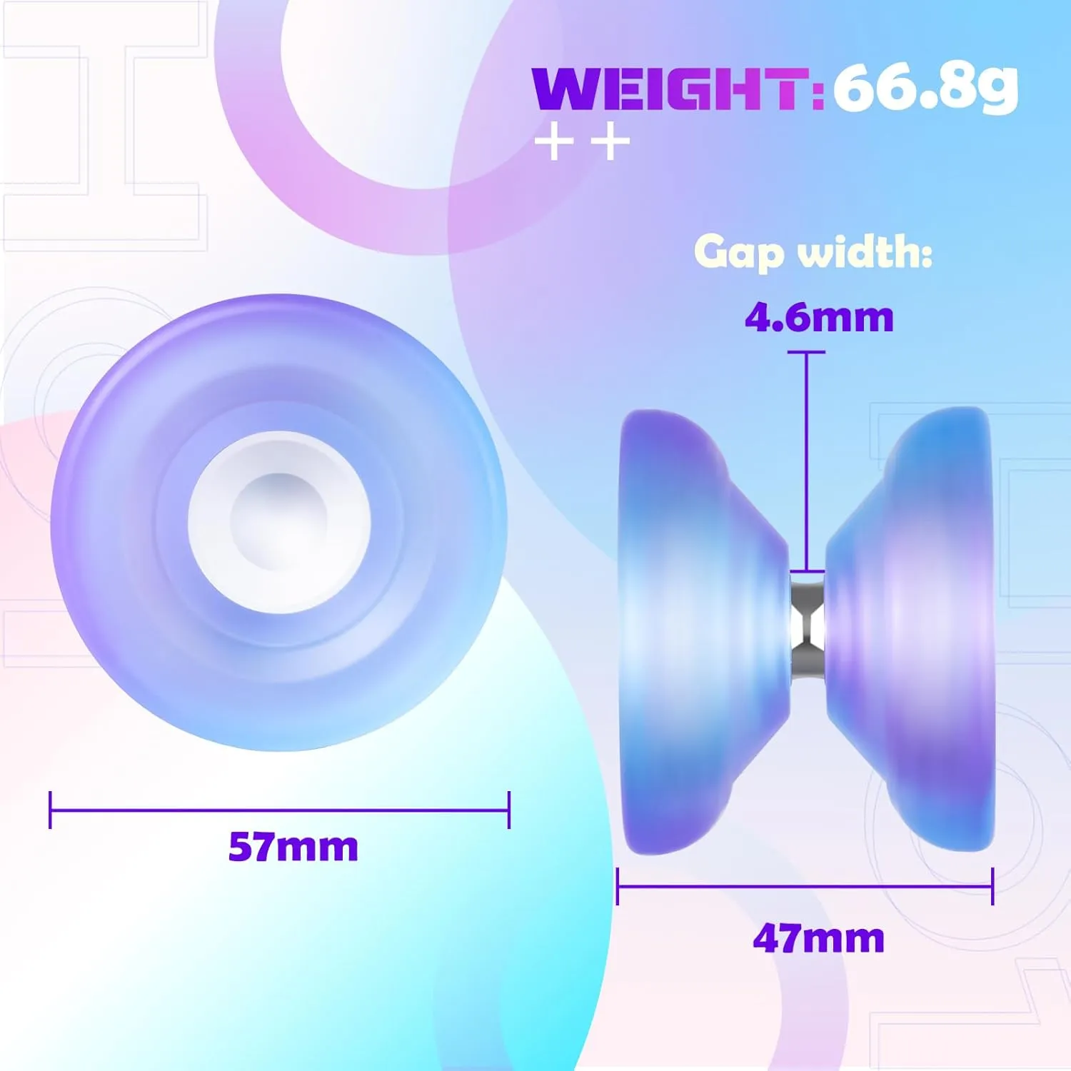 Professional Finger Spin Tricks Yoyo - MAGICYOYO H01 Unresponsive Yoyo - Dual Purpose Yoyo with Responsive Yoyo Bearing Kit, Yoyo Storage Bag,12 Yoyo Strings (Blue Purple)