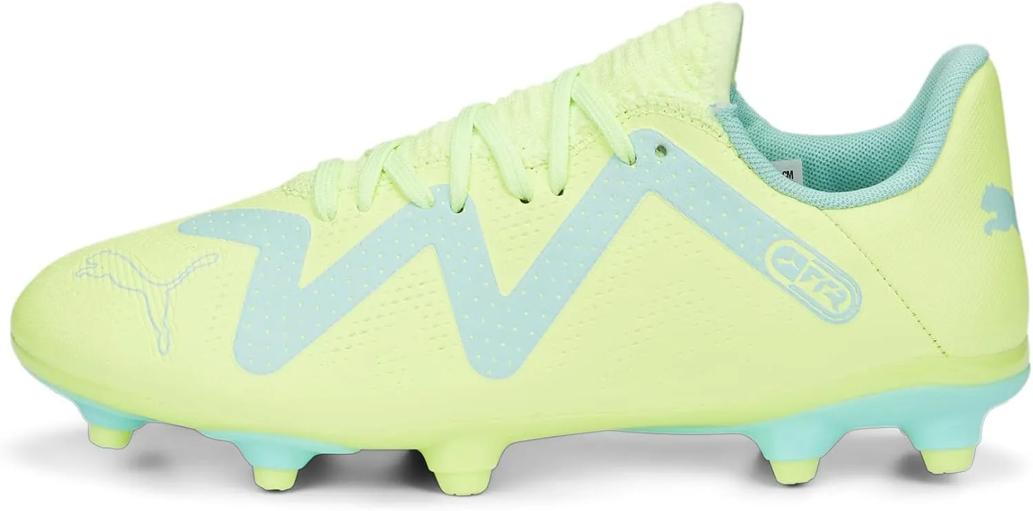 PUMA Future Play Firm Ground/Artificial Ground Soccer (Little Kid/Big Kid) Fast Yellow/Puma Black/Electric Peppermint 3 Little Kid M