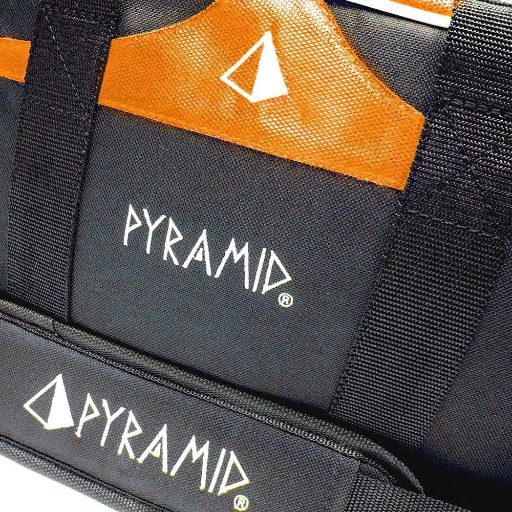 Pyramid Path Double 2 Ball Tote Plus Clear Top Bowling Bag with Large Separate Compartment for Bowling Shoes (Up To US Mens Size 15) or Accessories