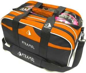 Pyramid Path Double 2 Ball Tote Plus Clear Top Bowling Bag with Large Separate Compartment for Bowling Shoes (Up To US Mens Size 15) or Accessories