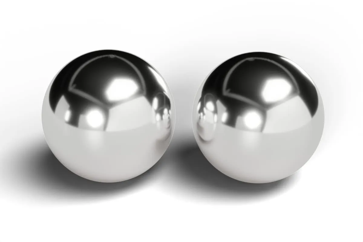 QINGZHENG-(2Pcs) 1-1/2 Inch Chrome Steel Ball Chinese Health Ball Baoding Balls Hand Exercise Stress Balls Exercise Healthy Handballs Precision Balls