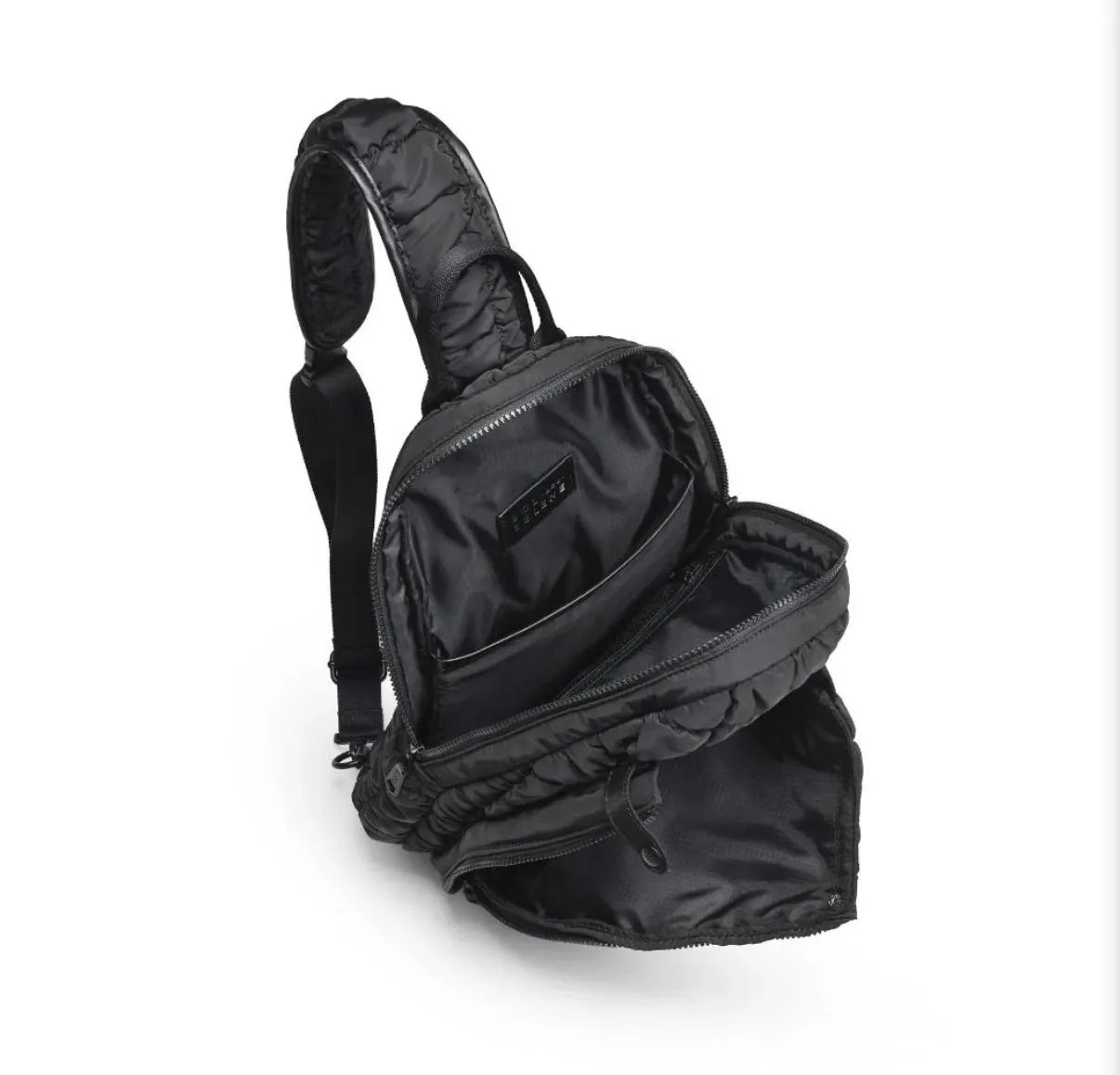 Quilted Puffer Pickleball-Paddle Tennis Sling | black