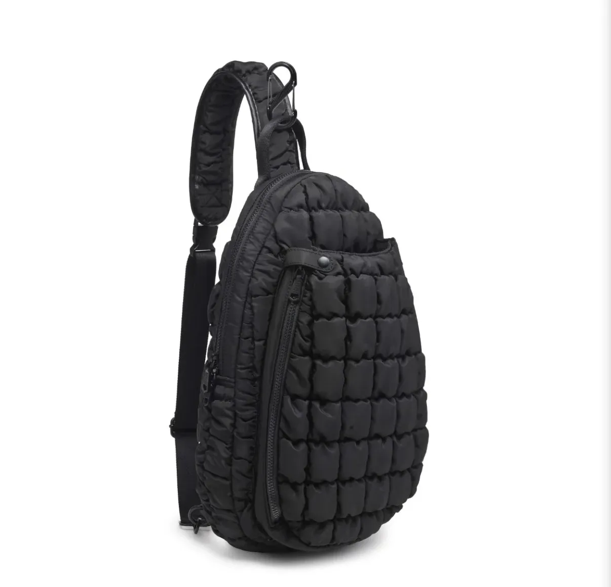 Quilted Puffer Pickleball-Paddle Tennis Sling | black
