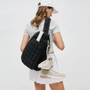 Quilted Puffer Pickleball-Paddle Tennis Sling | black