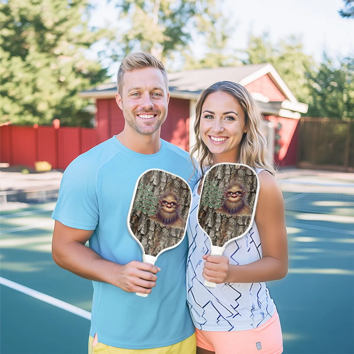 "If You Find Me Offensive..." Bigfoot Sasquatch Quote Pickleball Paddle