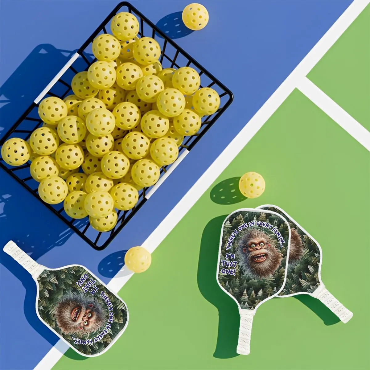 "There's on in every family...", Pickleball Paddle, Bigfoot, Sasquatch