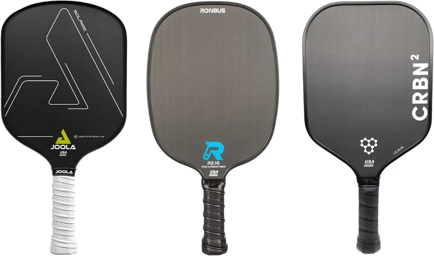 R1.16/R2.16/R3.16 Raw Toray T700 Carbon Fiber Pickleball Paddle with 16 mm Polypropylene Honeycomb Core
