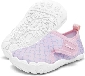 Racqua Toddler Boys Girls Water Shoes Slip-On Quick Dry Aqua Kids Shoes Lightweight Breathable Swim Shoes(Toddler/Little Kid)