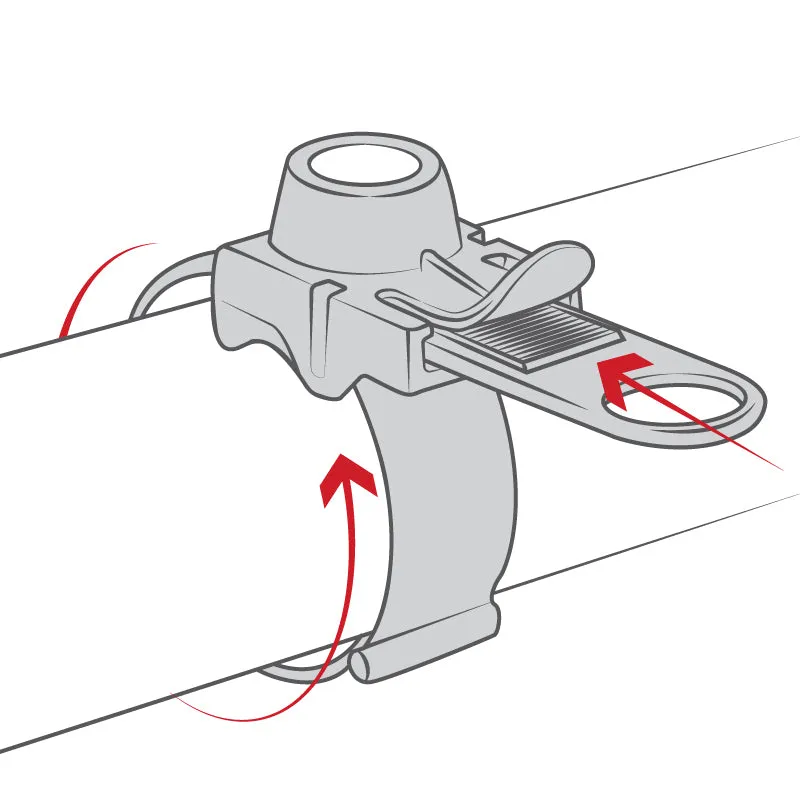 RAM® Finger-Grip™ Universal Holder with RAM® EZ-Strap™ Rail Mount
