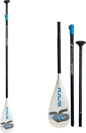 RAVE Sports SUP Paddle – Adjustable, Lightweight Oar for Stand Up Paddleboard, Floats and No Twist Handle Lock, Travel Style