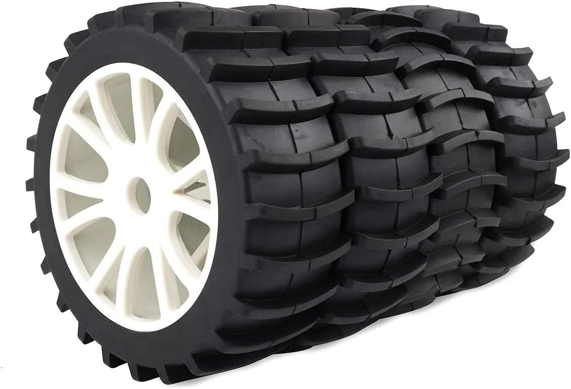 RC Car Tires White 1/8 Scale RC Off Road Buggy Snow Sand Paddle Tires Tyre Wheel RC Replacement Parts for HSP HPI Baja Redcat Arrma etc