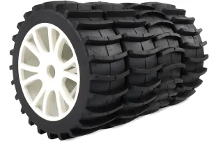 RC Car Tires White 1/8 Scale RC Off Road Buggy Snow Sand Paddle Tires Tyre Wheel RC Replacement Parts for HSP HPI Baja Redcat Arrma etc